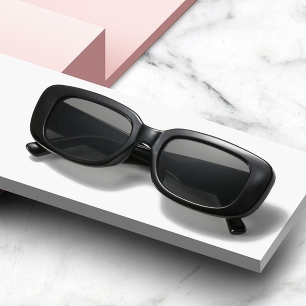 New Black On Black Unisex Vintage Fashion Lightweight PC Anti-Glare Sunglasses - Picture 8 of 14